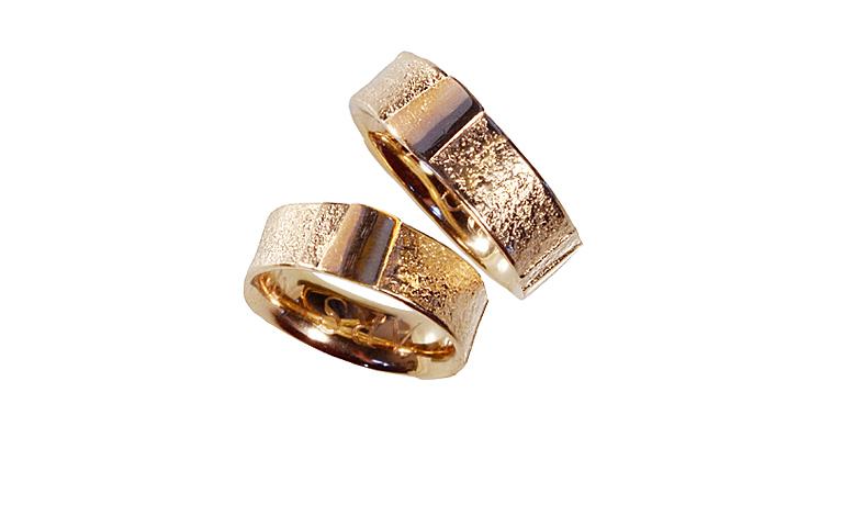 05083+05084-wedding rings, red gold 750
